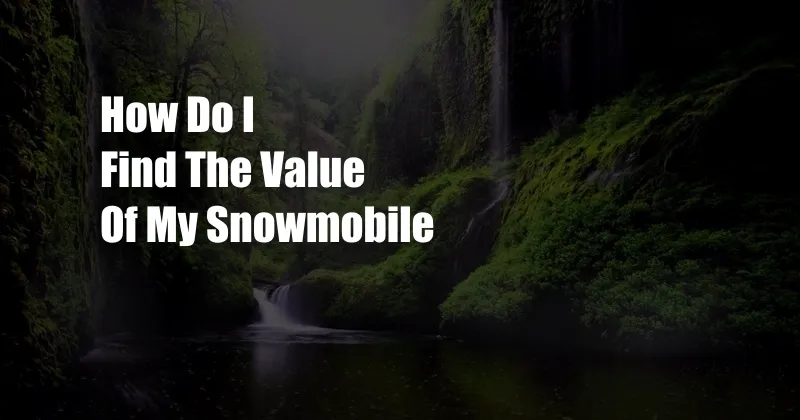 How Do I Find The Value Of My Snowmobile