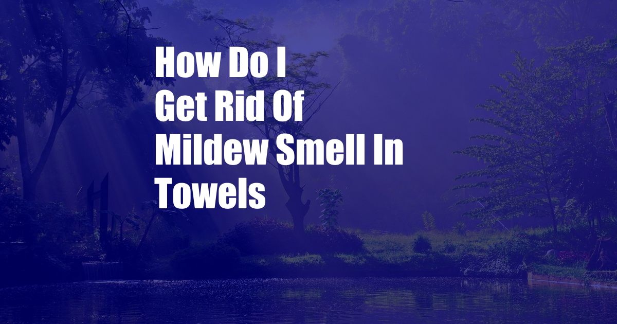 How Do I Get Rid Of Mildew Smell In Towels