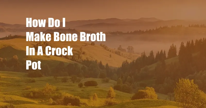 How Do I Make Bone Broth In A Crock Pot