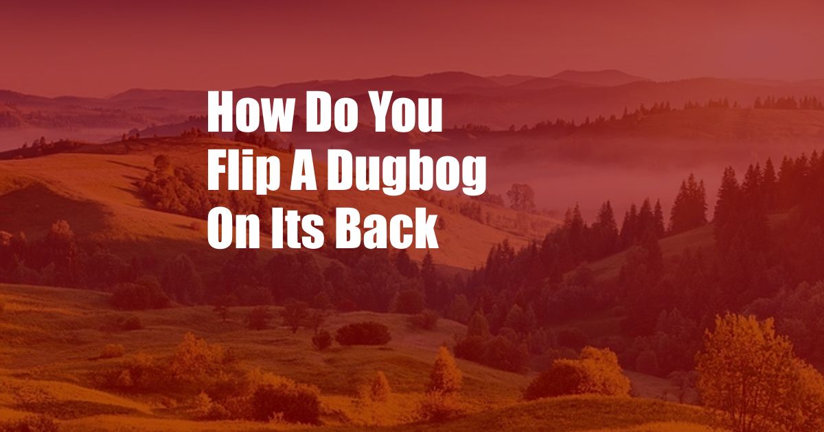 How Do You Flip A Dugbog On Its Back