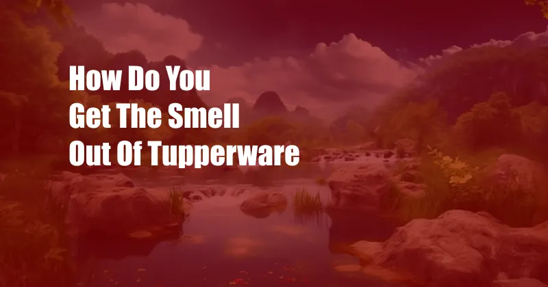 How Do You Get The Smell Out Of Tupperware