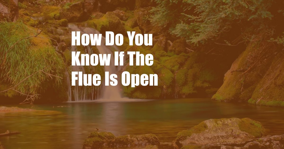 How Do You Know If The Flue Is Open