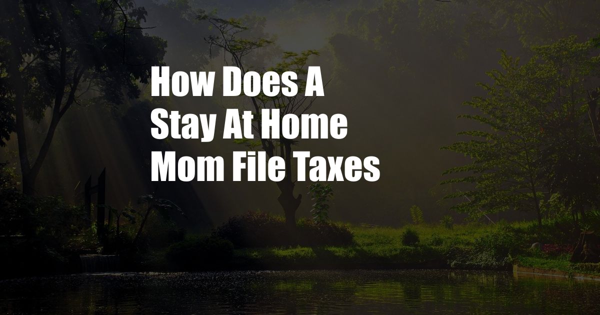 How Does A Stay At Home Mom File Taxes