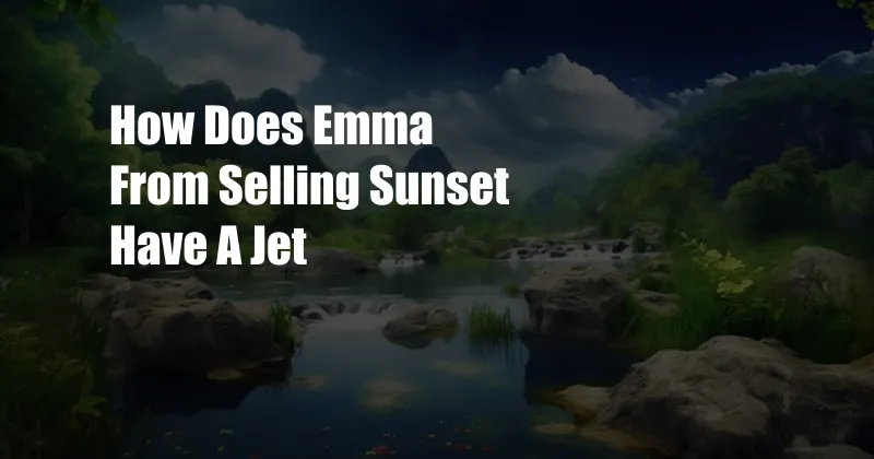 How Does Emma From Selling Sunset Have A Jet