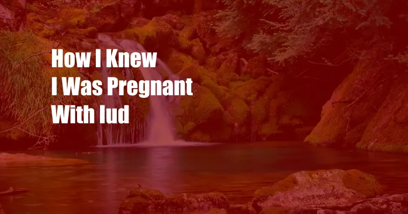 How I Knew I Was Pregnant With Iud 