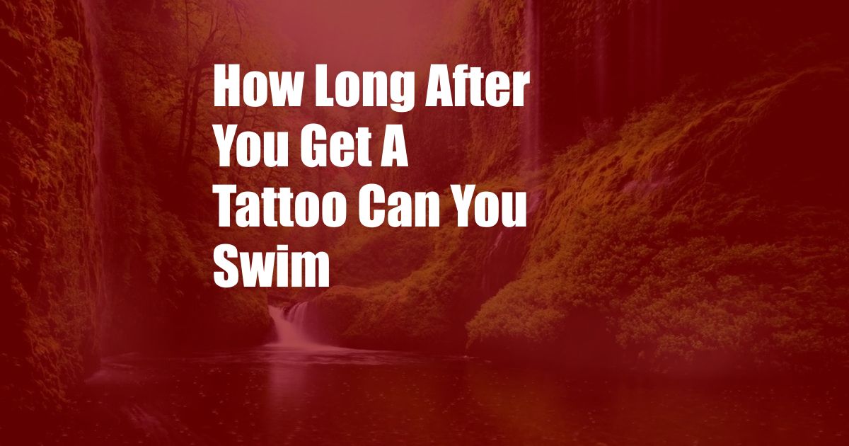 How Long After You Get A Tattoo Can You Swim