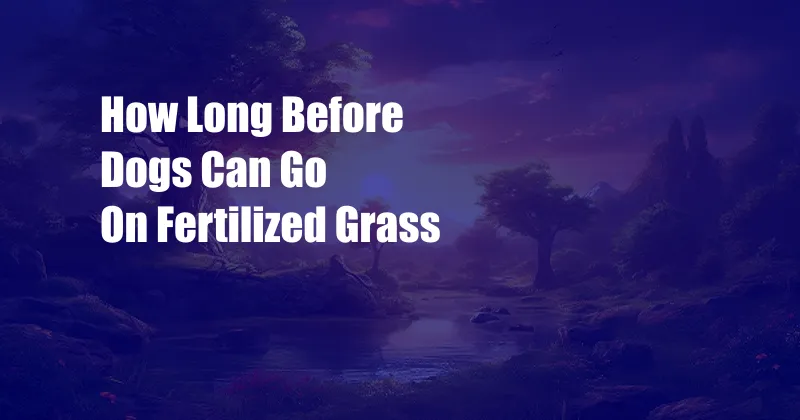 How Long Before Dogs Can Go On Fertilized Grass