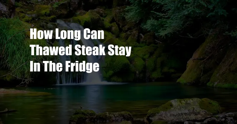 How Long Can Thawed Steak Stay In The Fridge