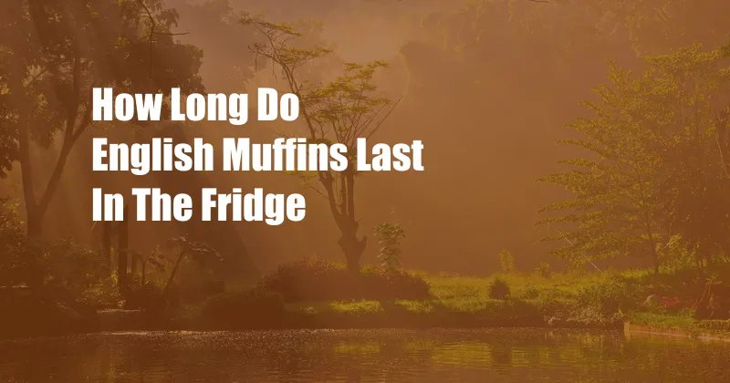 How Long Do English Muffins Last In The Fridge
