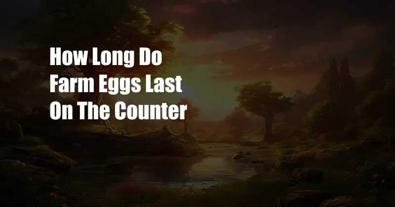 How Long Do Farm Eggs Last On The Counter