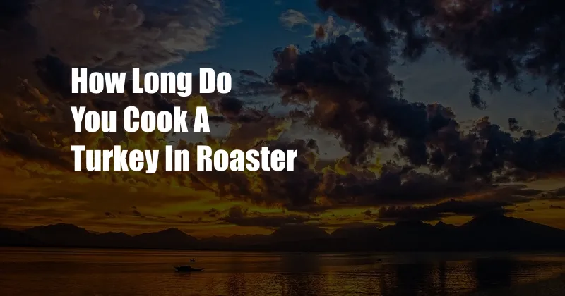 How Long Do You Cook A Turkey In Roaster