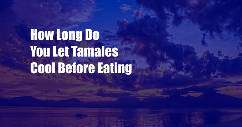 How Long Do You Let Tamales Cool Before Eating