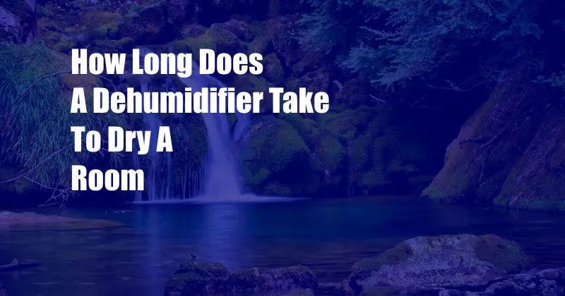 How Long Does A Dehumidifier Take To Dry A Room