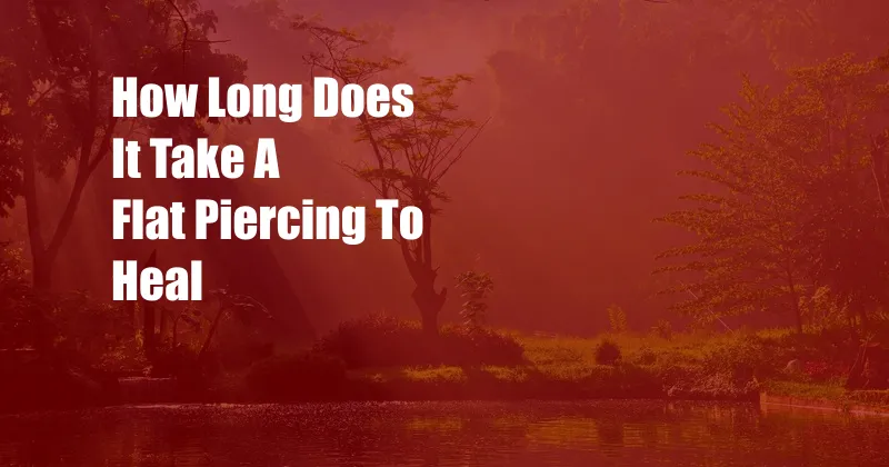 How Long Does It Take A Flat Piercing To Heal