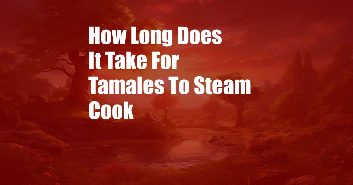 How Long Does It Take For Tamales To Steam Cook