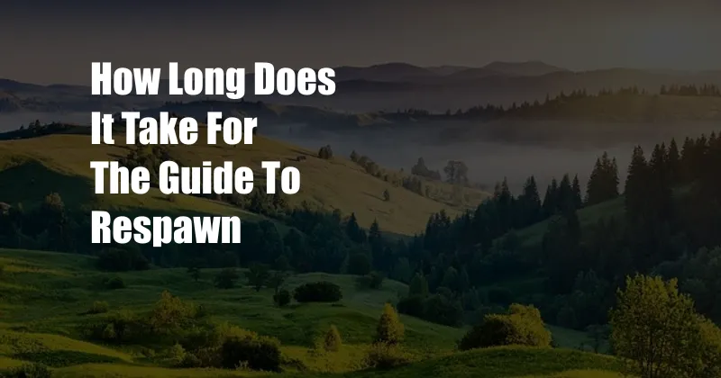 How Long Does It Take For The Guide To Respawn