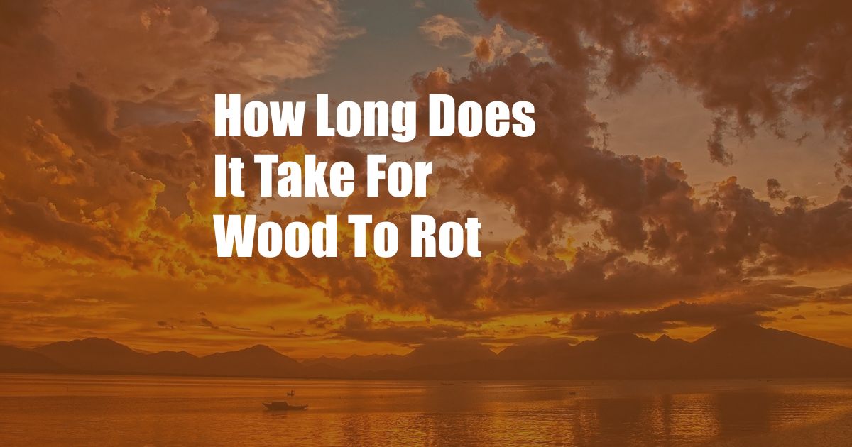 How Long Does It Take For Wood To Rot