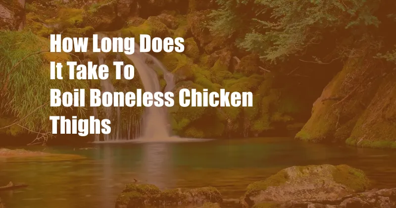 How Long Does It Take To Boil Boneless Chicken Thighs