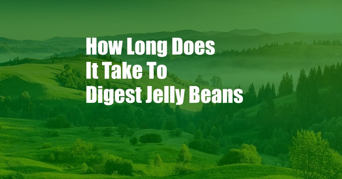 How Long Does It Take To Digest Jelly Beans