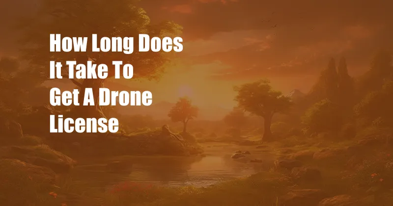 How Long Does It Take To Get A Drone License