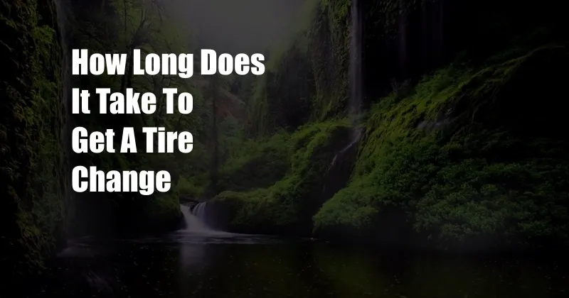 How Long Does It Take To Get A Tire Change
