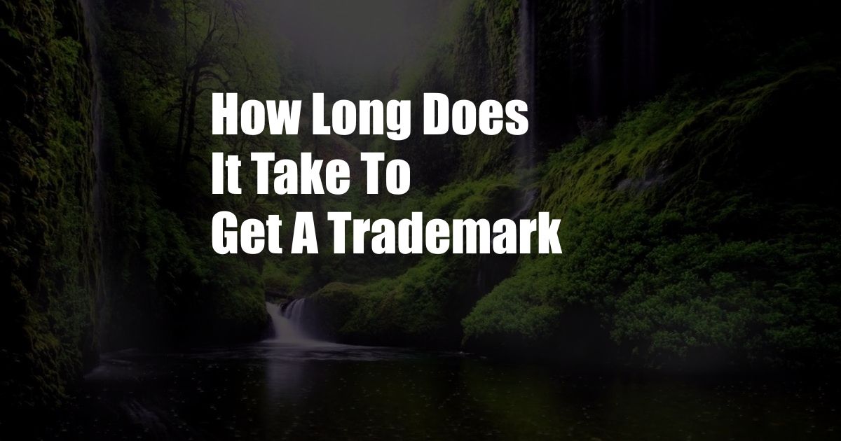 How Long Does It Take To Get A Trademark