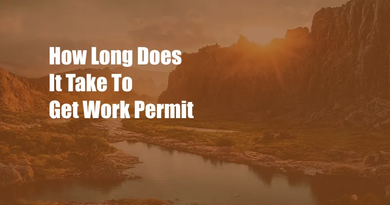 How Long Does It Take To Get Work Permit