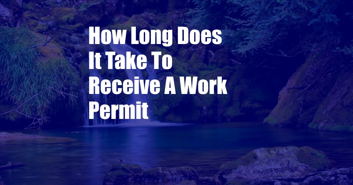 How Long Does It Take To Receive A Work Permit