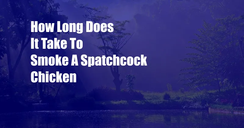 How Long Does It Take To Smoke A Spatchcock Chicken