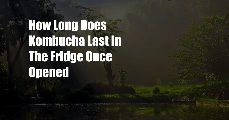 How Long Does Kombucha Last In The Fridge Once Opened