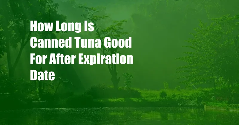 How Long Is Canned Tuna Good For After Expiration Date