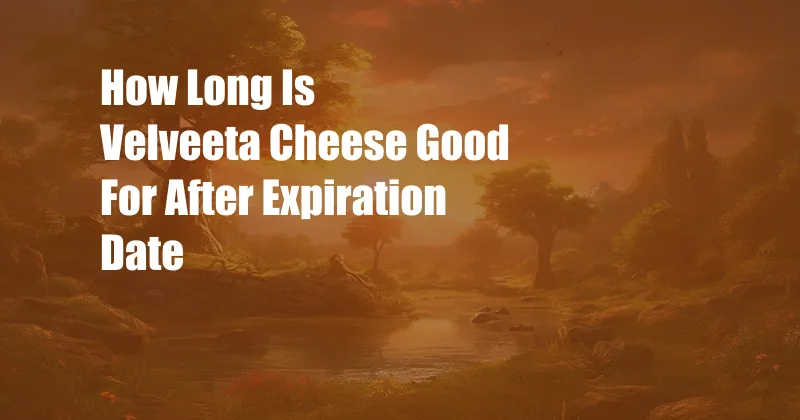 How Long Is Velveeta Cheese Good For After Expiration Date