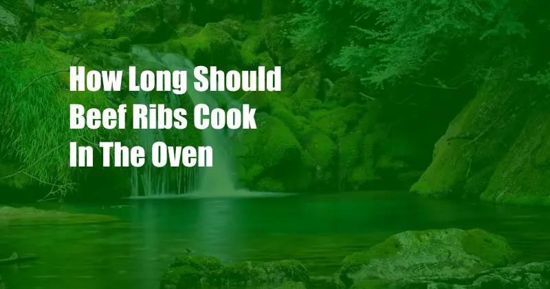 How Long Should Beef Ribs Cook In The Oven