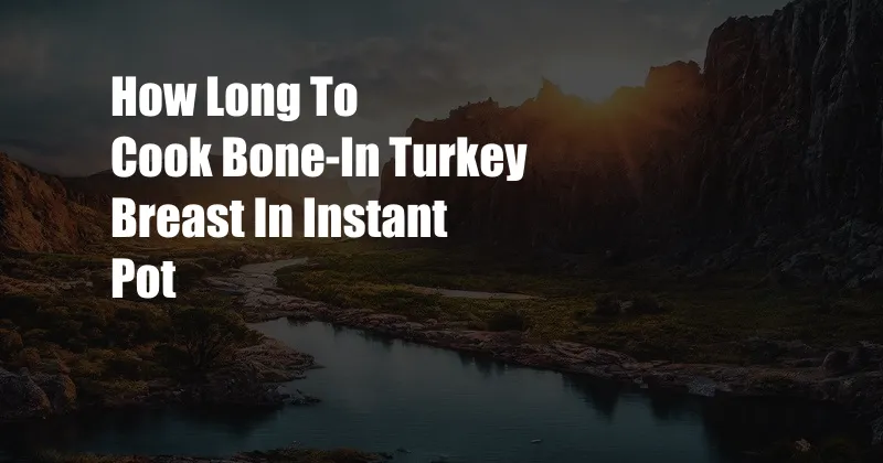 How Long To Cook Bone-In Turkey Breast In Instant Pot