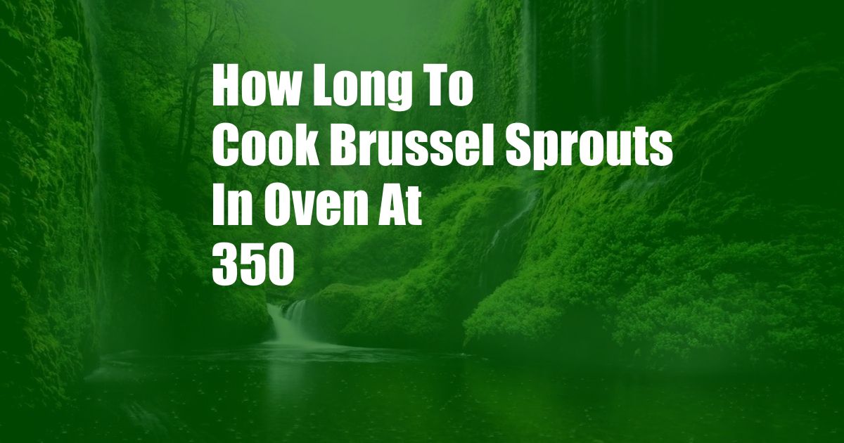 How Long To Cook Brussel Sprouts In Oven At 350