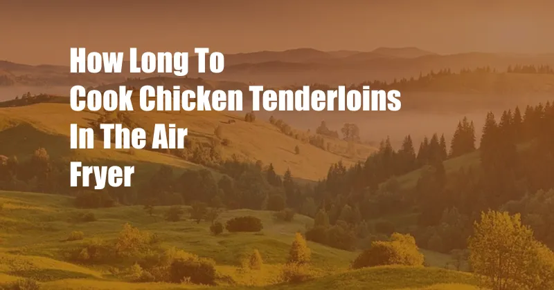 How Long To Cook Chicken Tenderloins In The Air Fryer