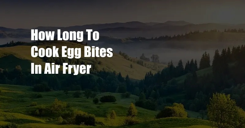 How Long To Cook Egg Bites In Air Fryer