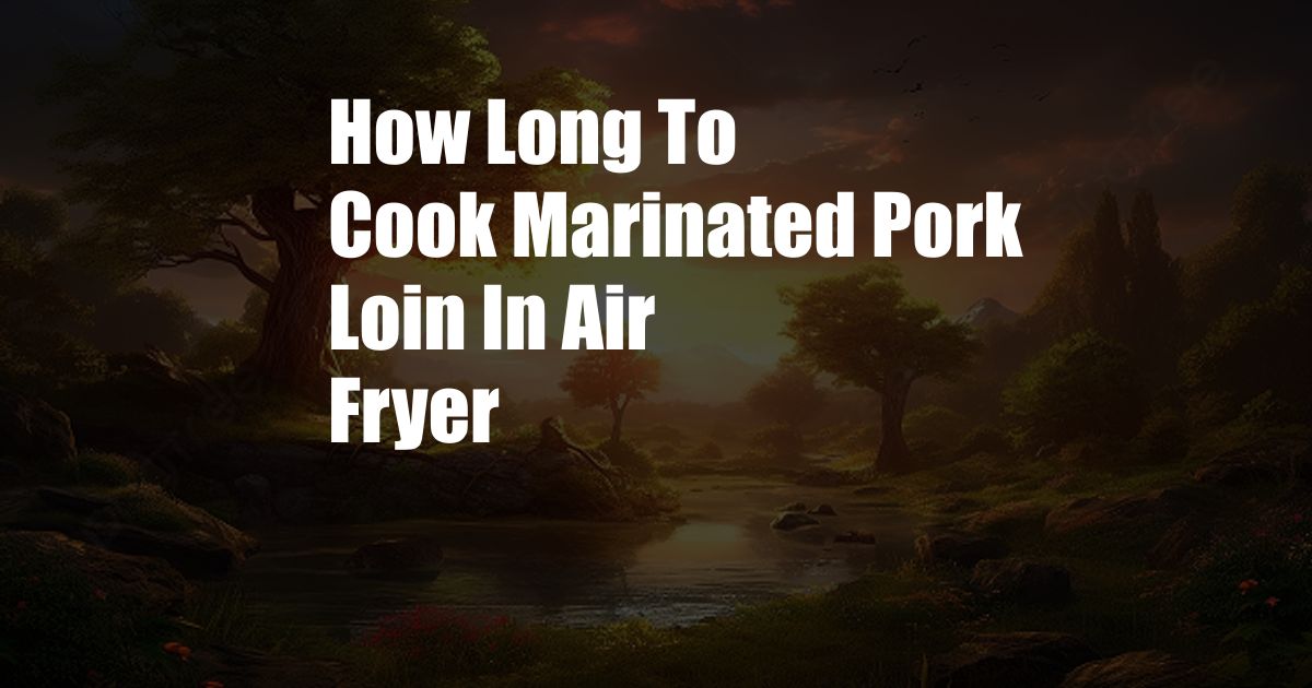 How Long To Cook Marinated Pork Loin In Air Fryer