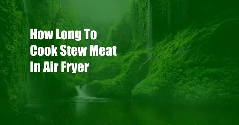 How Long To Cook Stew Meat In Air Fryer