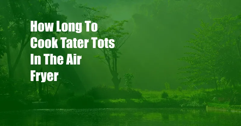 How Long To Cook Tater Tots In The Air Fryer