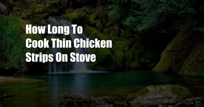 How Long To Cook Thin Chicken Strips On Stove