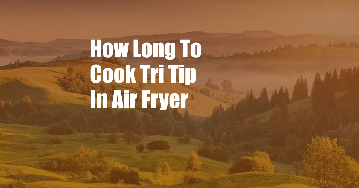 How Long To Cook Tri Tip In Air Fryer