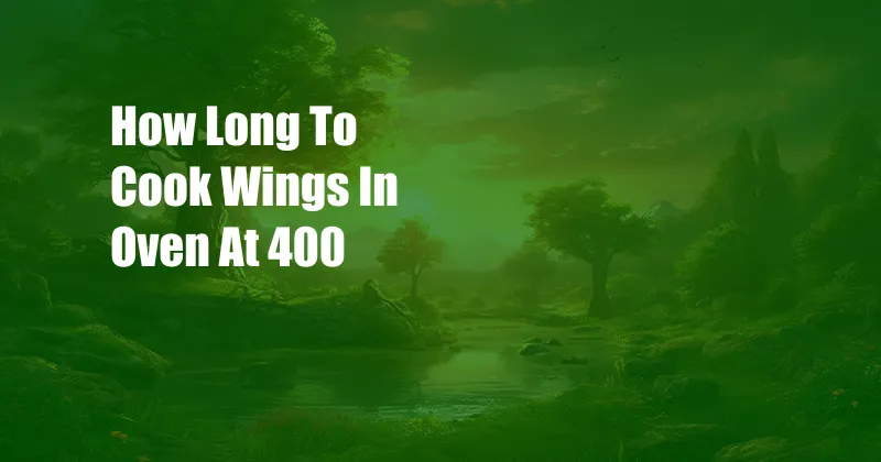 How Long To Cook Wings In Oven At 400