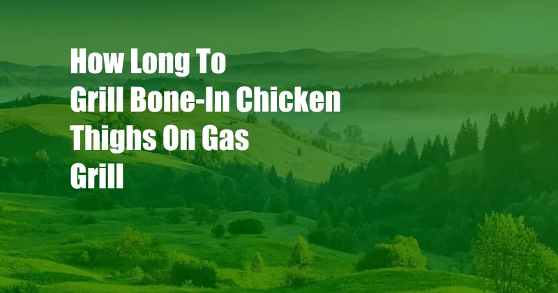 How Long To Grill Bone-In Chicken Thighs On Gas Grill