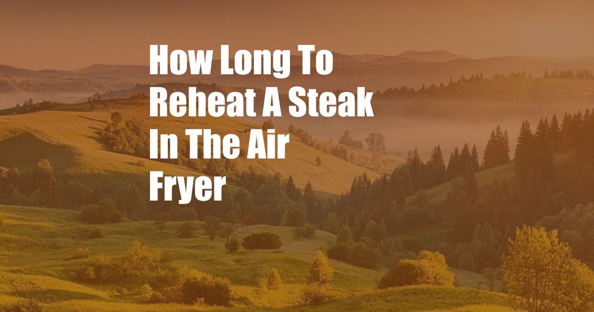 How Long To Reheat A Steak In The Air Fryer