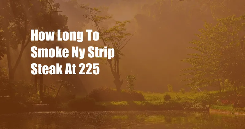 How Long To Smoke Ny Strip Steak At 225