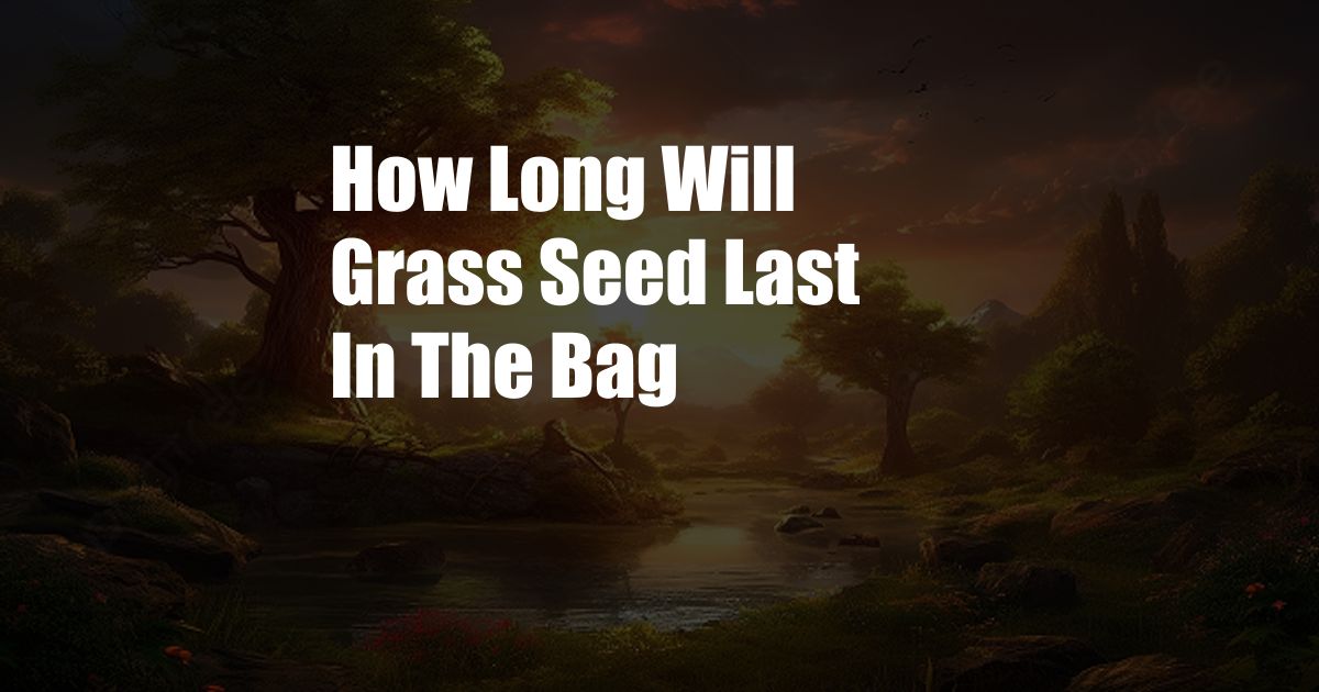 How Long Will Grass Seed Last In The Bag