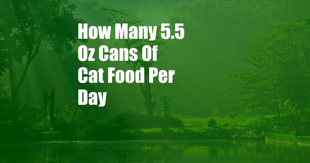 How Many 5.5 Oz Cans Of Cat Food Per Day