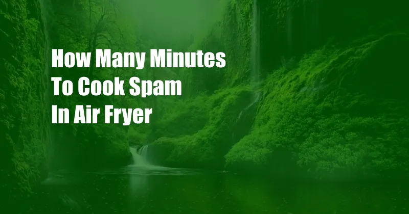 How Many Minutes To Cook Spam In Air Fryer