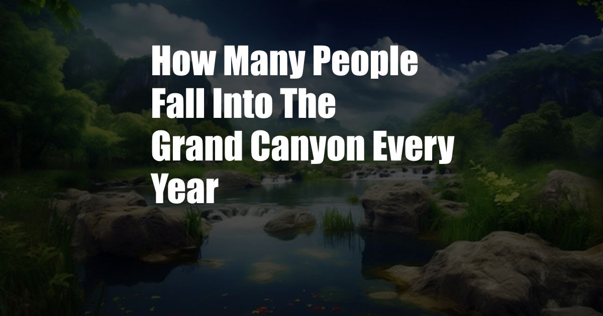 How Many People Fall Into The Grand Canyon Every Year